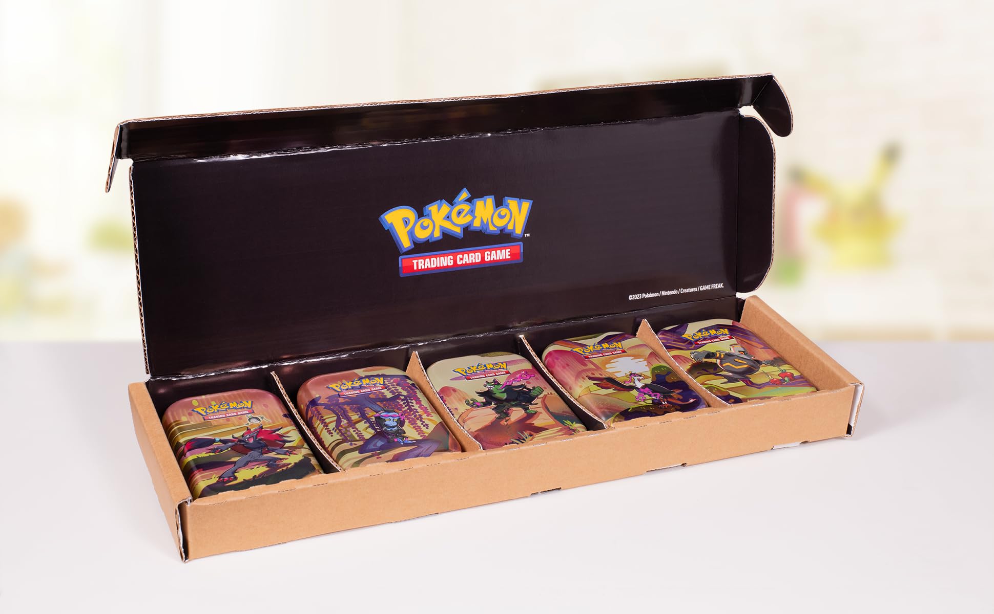 Pokmon TCG: Scarlet & Violet-Shrouded Fable Mini Tin Bundle (5 Mini Tins, Each Including 2 Booster Packs) - BigaMart Pokmon TCG: Scarlet & Violet-Shrouded Fable Mini Tin Bundle (5 Mini Tins, Each Including 2 Booster Packs) - BigaMart