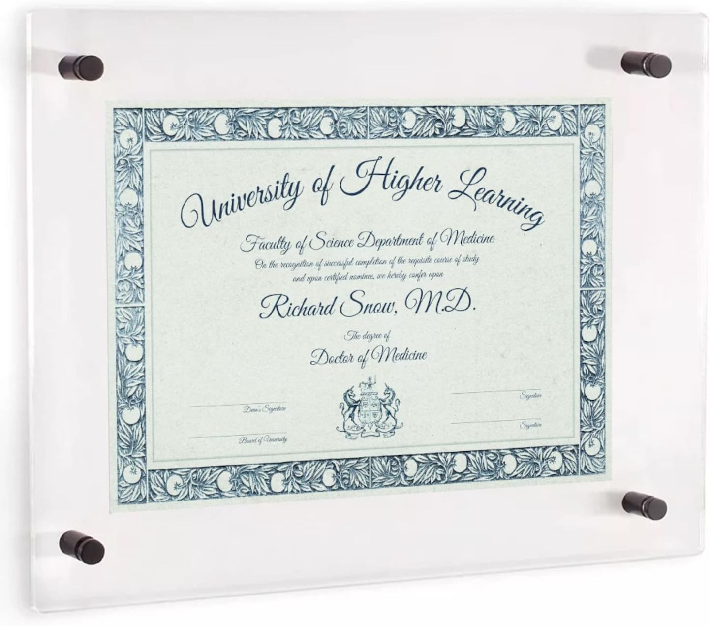 (11" x 14") Clear Acrylic Wall Mount Floating Picture