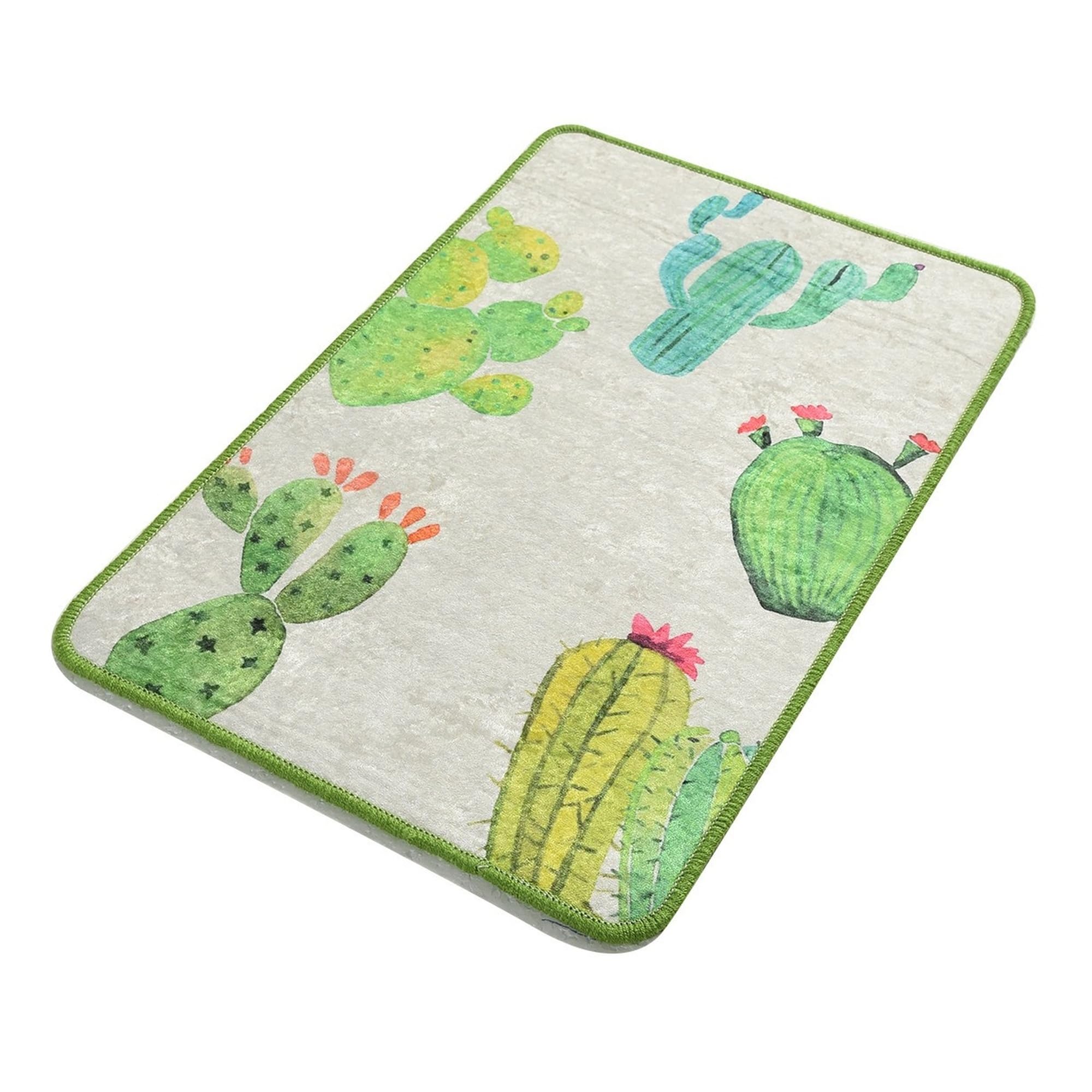 Well Home Mobiliario & Decoración Multicolor Alfombra De Baño Cactus