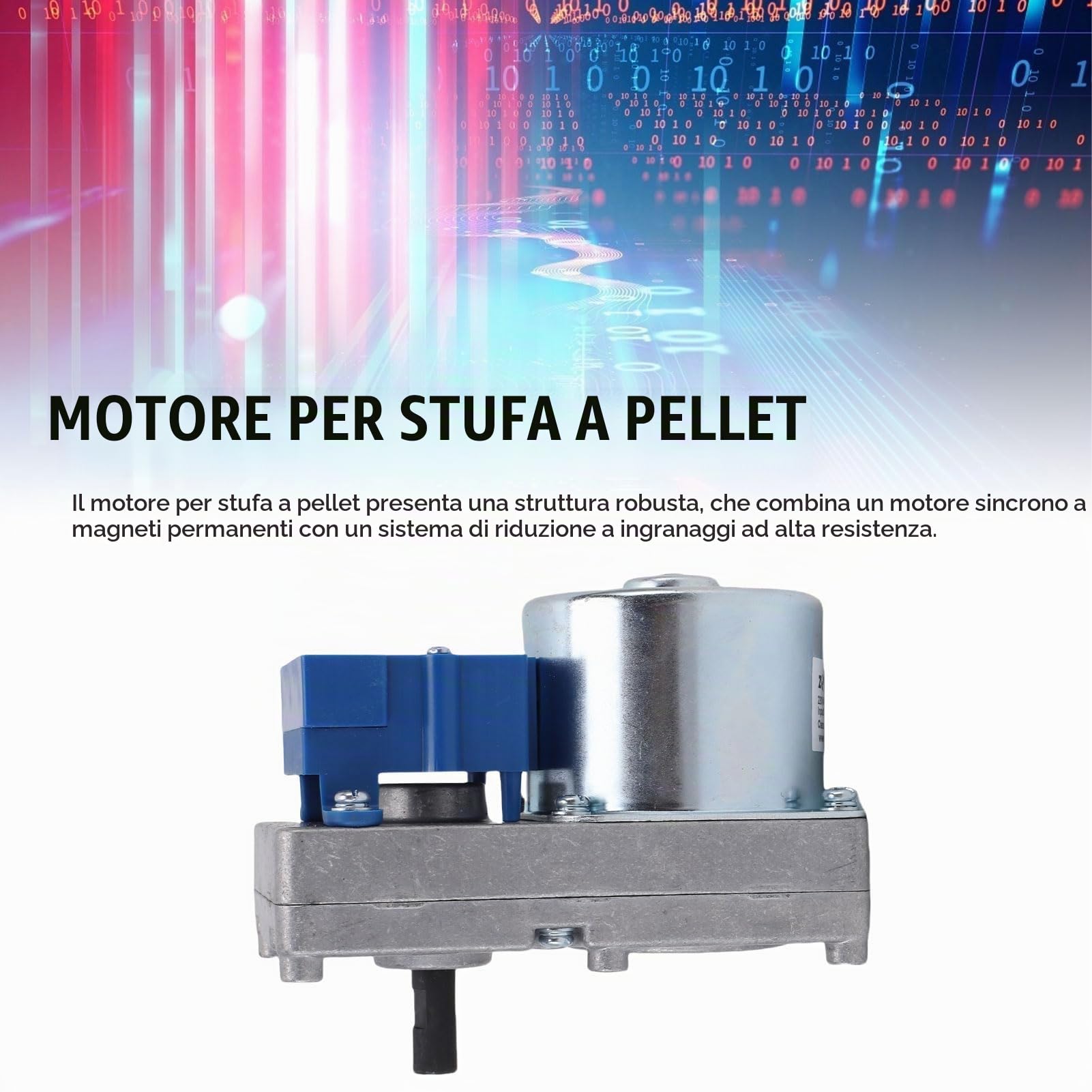 Tnfeeon Motore di Scarico della Stufa al Riscaldamento, 2-5 Giri/Min 35n.m Motore di Marcia Durevole Dell'assale a Coppia per la Stufa a Carbone a Pellet di Biomassa Sistemi di
