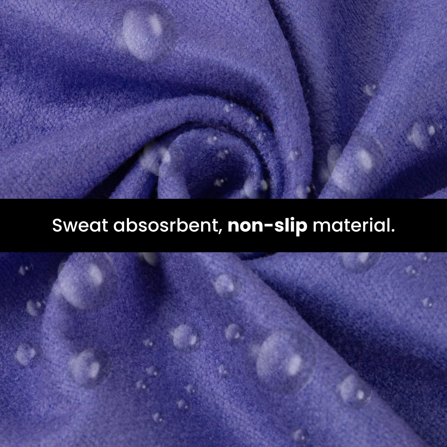Yoga Grip - Toalla de yoga antideslizante con bolsillos en las esquinas, agarre antideslizante y líneas de alineación integradas, suave, absorbe la humedad y absorbe el sudor, no se amontona, se