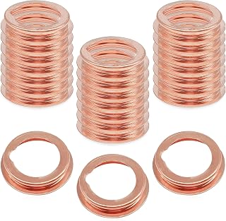 15PCS M12 Copper Oil Drain Plug Gaskets Crush, 12mm Crush Washer Oil Drain Plug Part # 11026-01M02 for N1ssan/Infiniti G35 G37 Rogue Sentra Xterra Frontier Armada Jukes Altima (Gold)