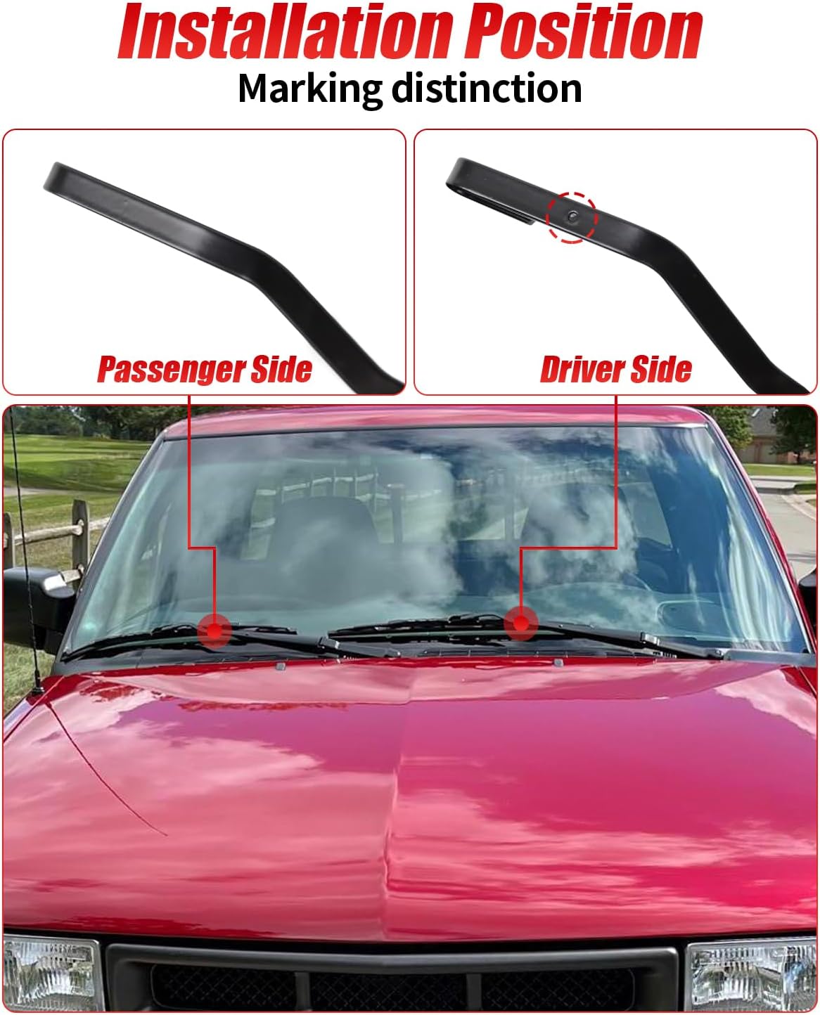 W0182-V316273 Windshield Wiper Arm, Front Windshield Wiper Arm Kit Compatible with Chevrolet S10 Pickup 1994-2004