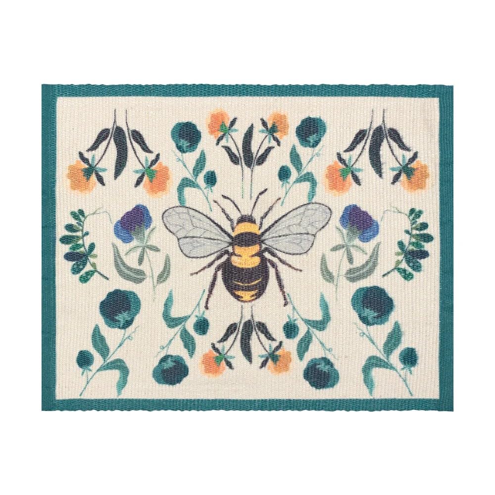 furn. Wylder Wild Garden Placemats, Washable Classic Country Floral Bumblebee Set of 4 Quick Drying Table Mats (Multicoloured - Image 3