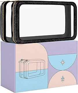 Clear Makeup Bag Organizer, Cosmetic Bag Make Up Bag Travel Toiletry Bag For Women, Small Makeup Bags For Women, Travel Makeup Bag Makeup Pouch, TSA Approved Toiletry Bag Makeup Travel Bag Toiletries