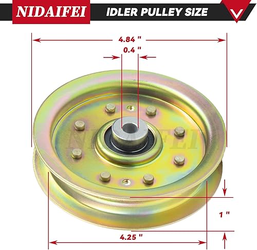 Miniatura 5 de Paquete de 3 conjuntos de husillo 918-04126 con polea tensora 756-04129 954-04044A correa en V que reemplaza a MTD 618-04125, 618-04125A, 618-04126,