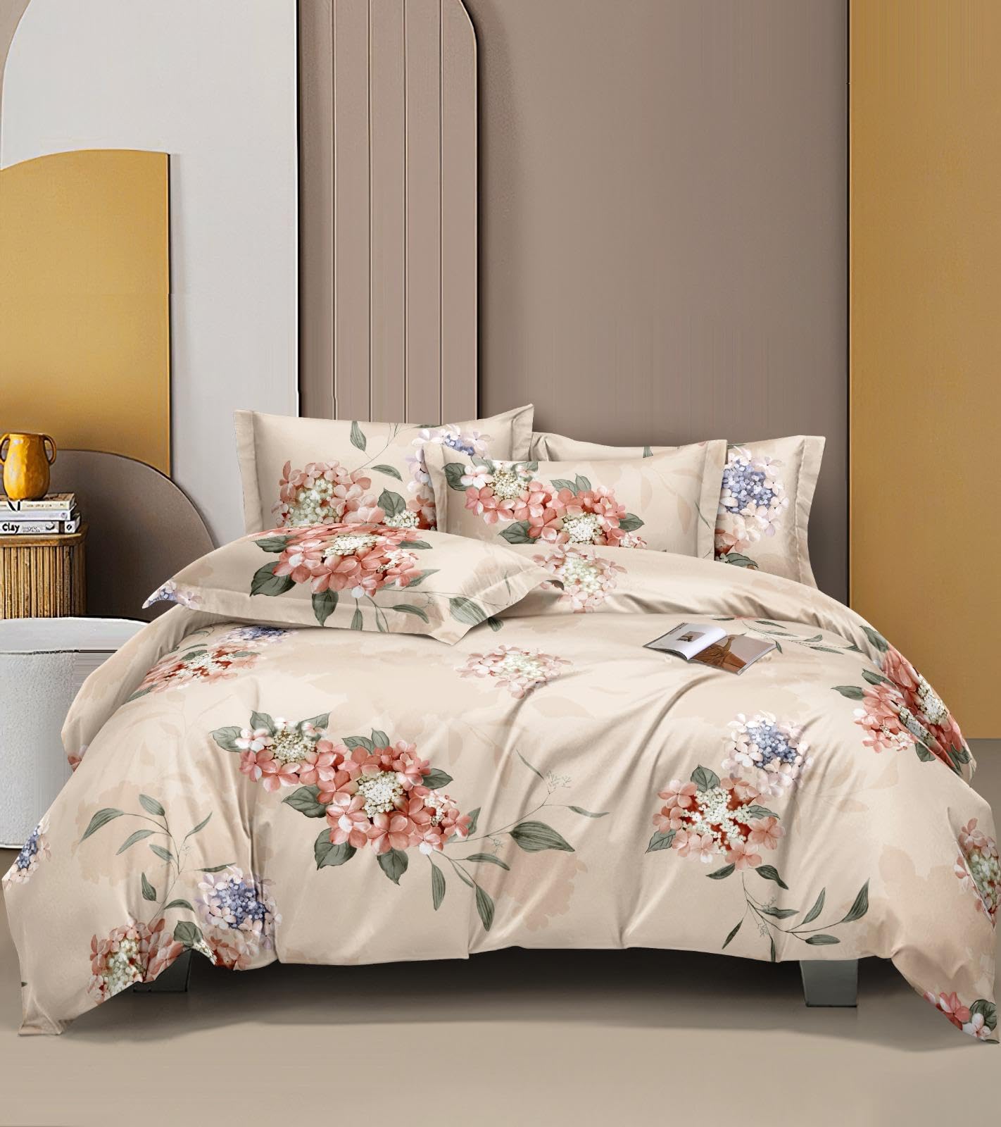 Reversible AC Comforter Set King Size Double Bed with Bedsheet and 2 Pillow Covers Size- 90x100 Inch-image-39