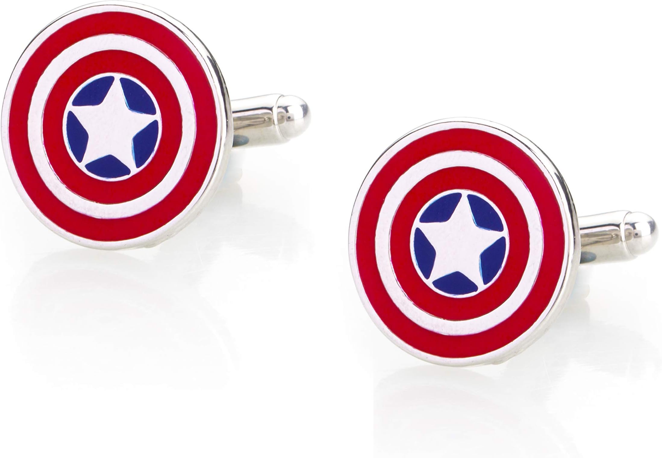 Shining Jewel Elegant Fancy and Designer Silver Plated Superhero Cufflinks for Men - Superhero Design (SJ_7108)