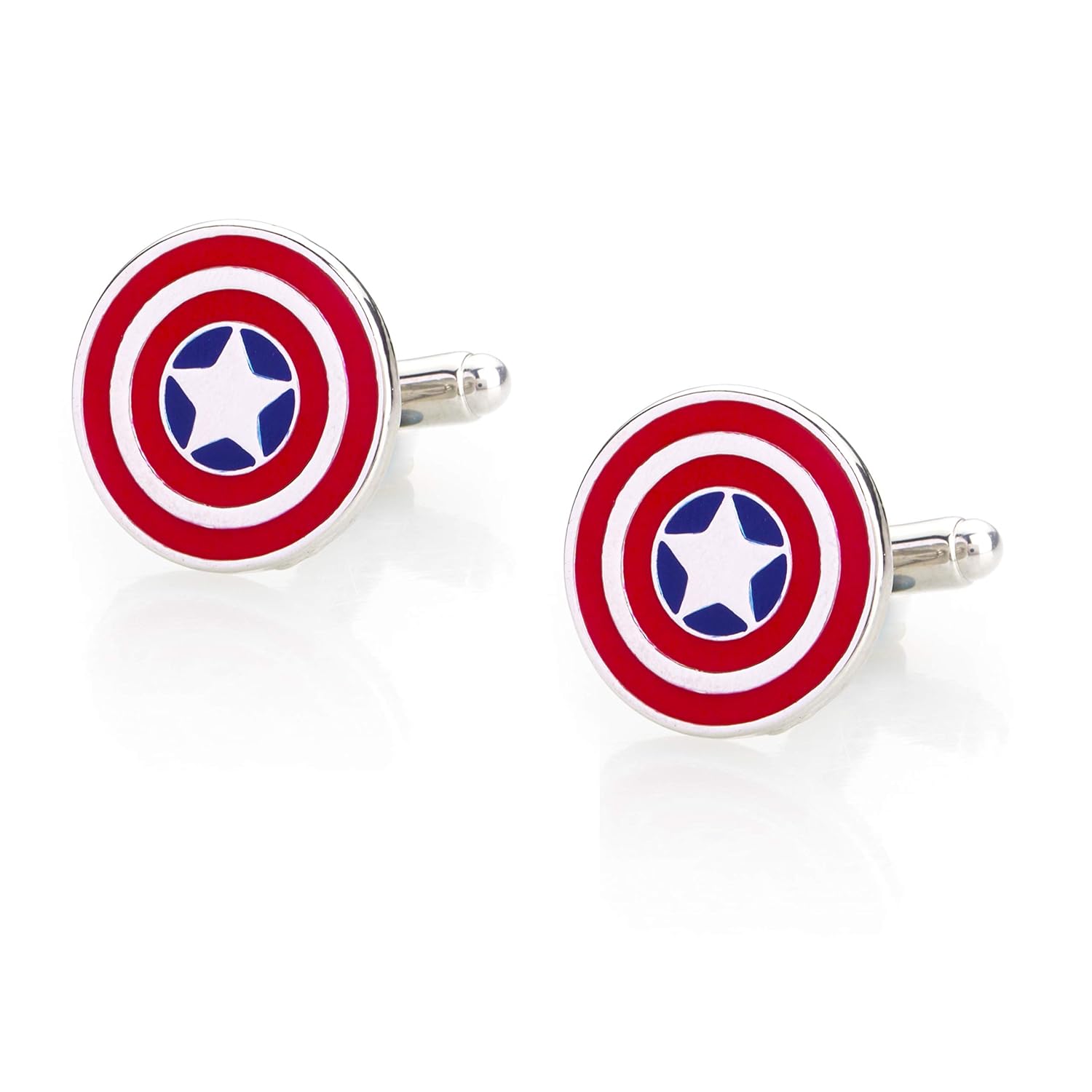 Shining Jewel Elegant Fancy and Designer Silver Plated Superhero Cufflinks for Men – Superhero Design (SJ_7108)