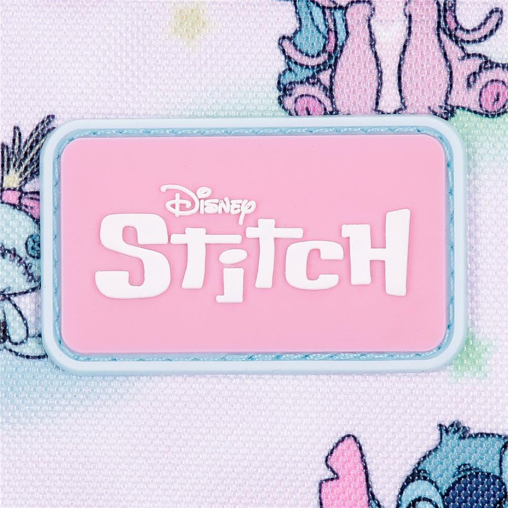 Disney Joumma Stitch You & Me Zaino Scolastico Doppio Scomparto with Malva Trolley 30x40x13 cm Poliestere 15.6L