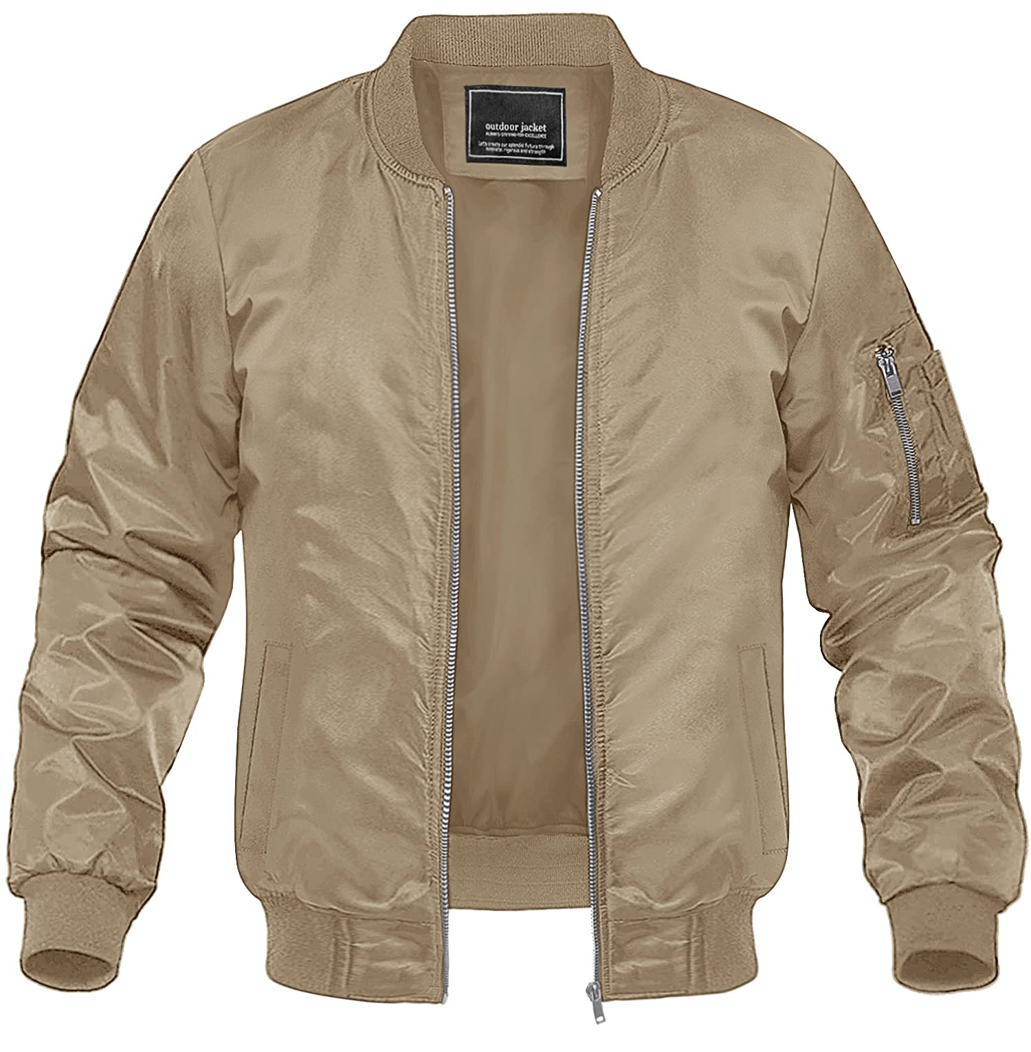 MAGNIVIT Men's Lightweight Bomber Jacket Windbreaker Casual Fall Spring Outdoor Coat