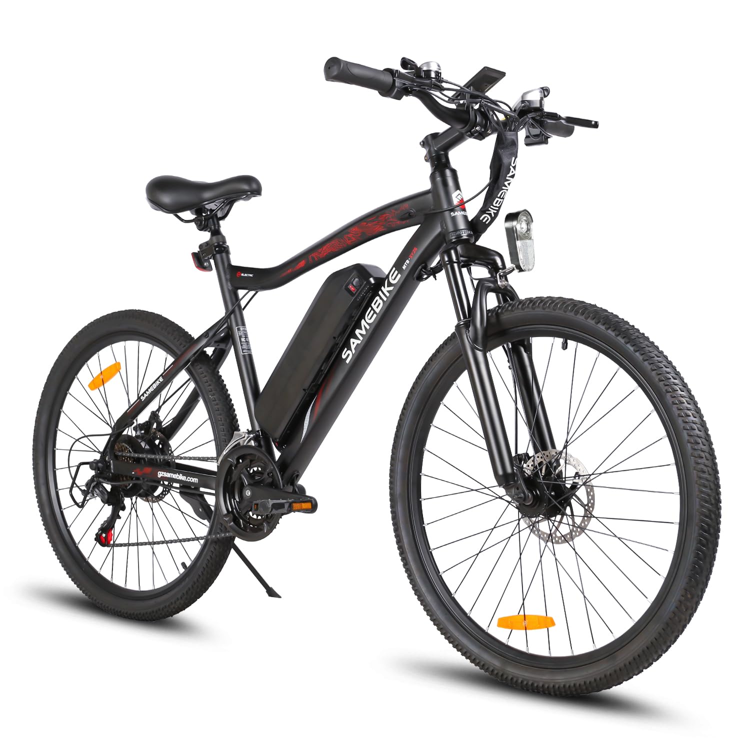 SAMEBIKE Bicicleta electrica, 2025 Bici Eléctrica, Bicicleta de montaña Adulto,Bicicleta montaña de, e Bike MTB batería 36V13Ah, Shiman0 21 velocidades (SY26, Black)