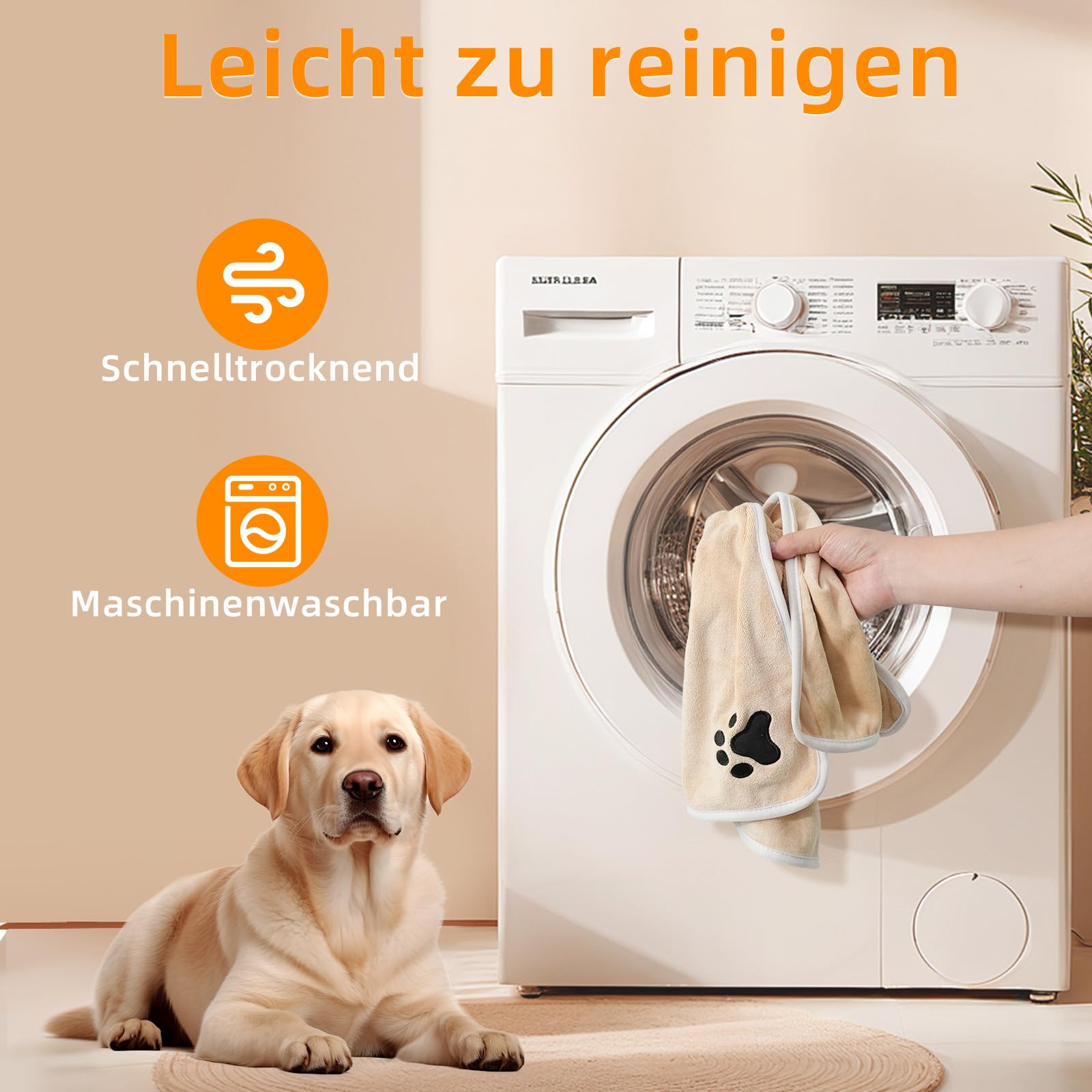Juego de 2 toallas para perros extraabsorbentes, toallas para perros de microfibra, suaves, duraderas y de secado rápido, ideales para perros pequeños, medianos y grandes