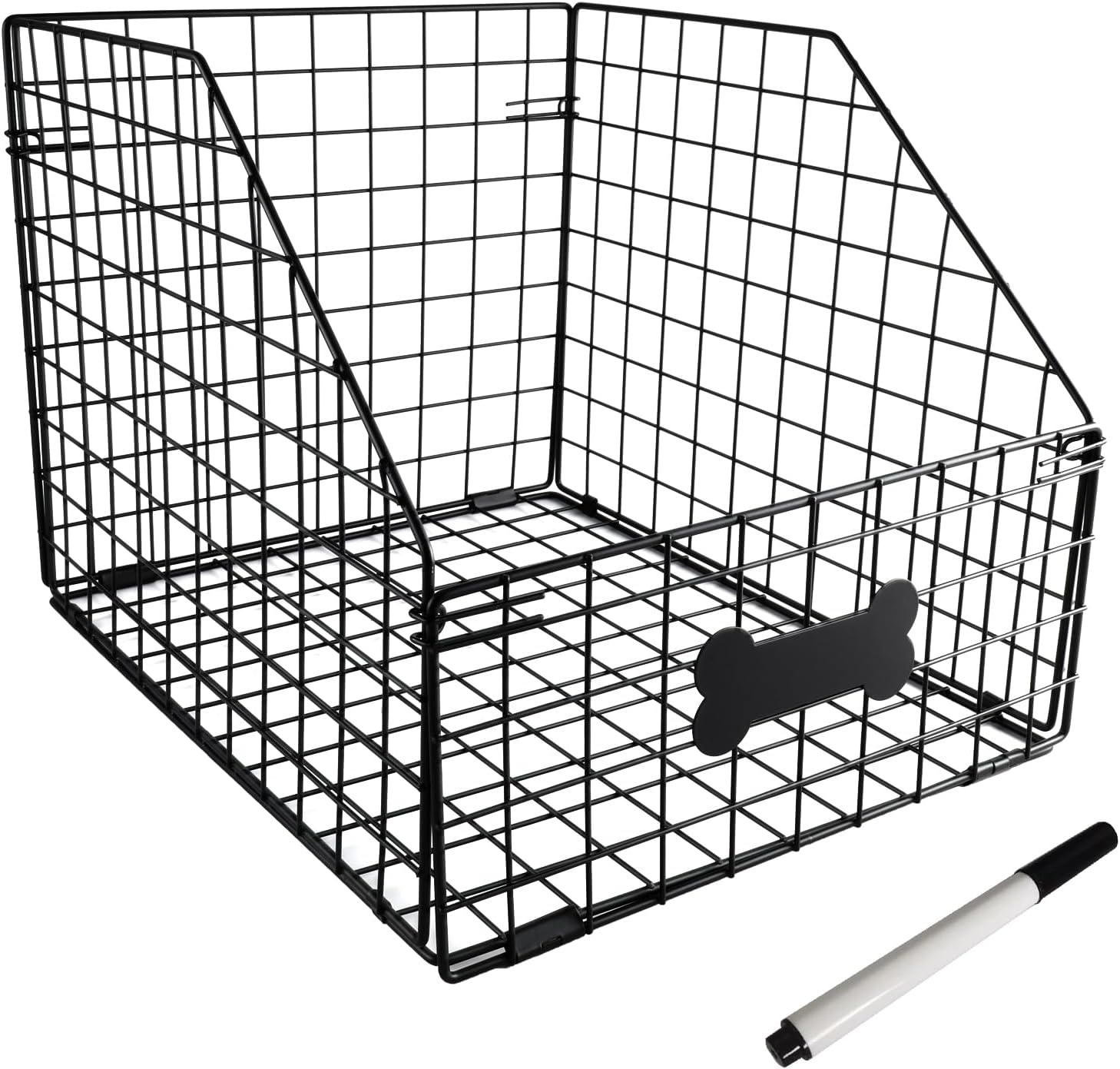 Dog Toy Basket,Large Dog Toy Box Metal,Pet Toy Storage Baskets,Storage Containers for Medium and Small Dog Organizers,Dog Toys Organizer Holder Boxes for Living Room,Outdoor Toy Bin,Pet Food Storage