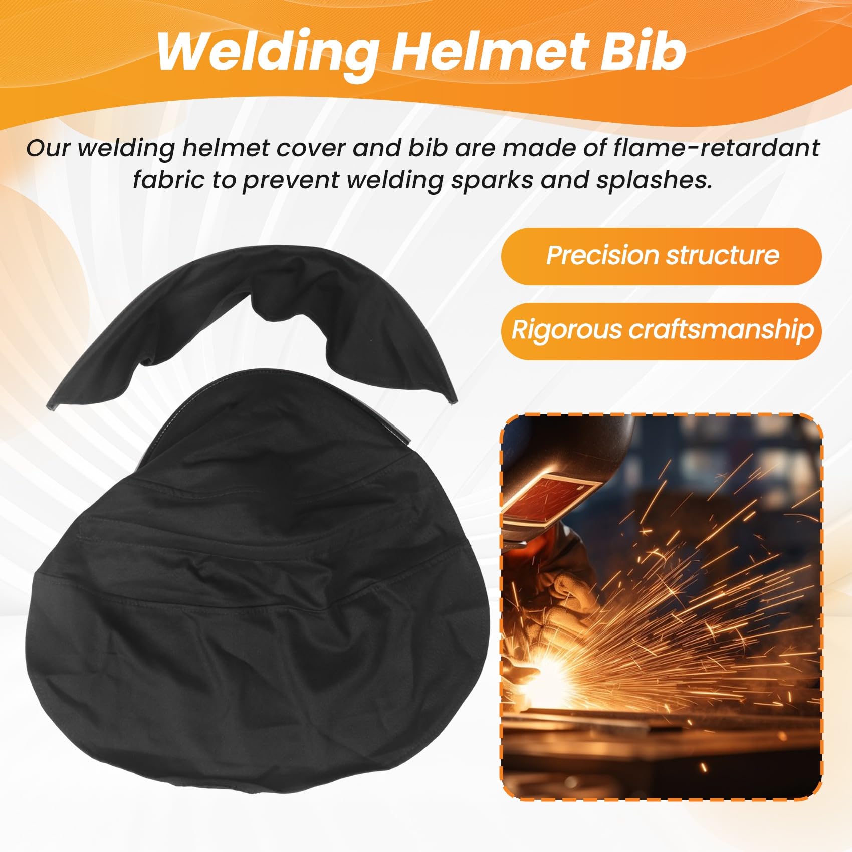2-Teiliges Schweißhelm-Set mit Überzug und Helmlatz, Schweißzubehör mit Presspassung für Den Nackenschutz Beim Schweißen(Kein Helm)