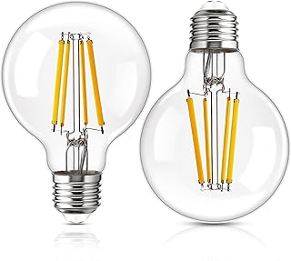 Gesponserte Anzeige – Genixgreen Dimmbare E27 LED Glühbirnen, G80 12W Edison Glühbirnen Retro Stil Globe Filament Warm Whi...