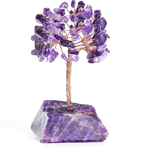 Amethyst Crystal Tree of Life,Money Tree Decorations,Crystals and Healing Stones,Reiki