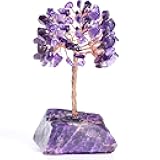 Amethyst Crystal Tree of Life,Money Tree Decorations,Crystals and Healing Stones,Reiki Positive Energy Gemstones,Purple Room Office Desk Feng Shui Decor Meditation Gifts for Women
