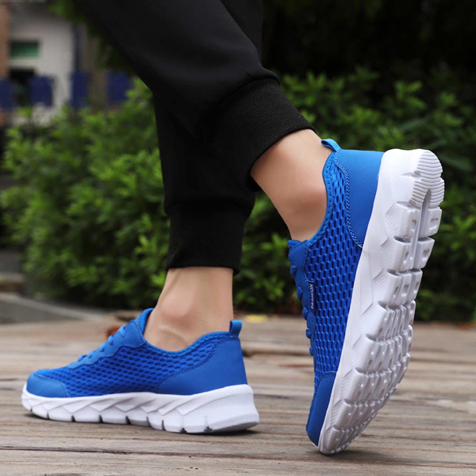 Herren Sportschuhe Freizeit mit Mesh Männer Leichte Atmungsaktive Mesh Schuhe Laufschuhe Mesh Schuhe Schnüren Große Größe Casual Turnschuhe Atmungsaktiv Sportschuhe für Walking