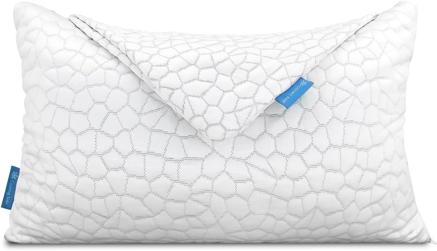 2-Pack Queen Cooling Fiber Pillowcases – Luxury, fits Hotel/Memory Foam/Down Pillows, Smooth Zippers, for hot Sleepers, Machine Washable.