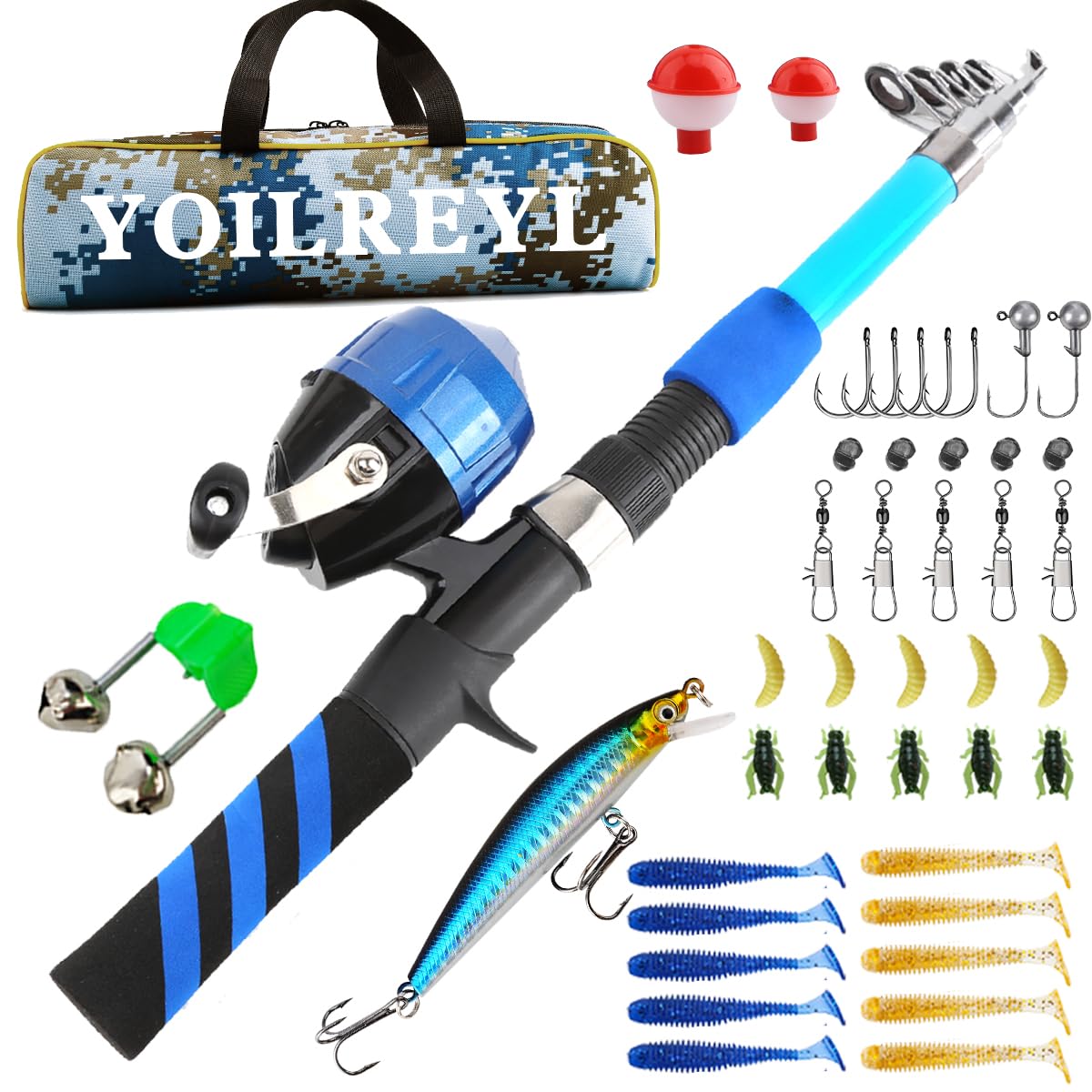 best push button fishing pole Amazon.com : Yoilreyl Kids Fishing Rod and Reel Combo Push Button Small  Collapsible Telescopic Fishing Pole Kit Beginner Youth Boys Fishing Starter  Set Tackle(Casting Rod,5.91FT,Blue) : Sports & Outdoors