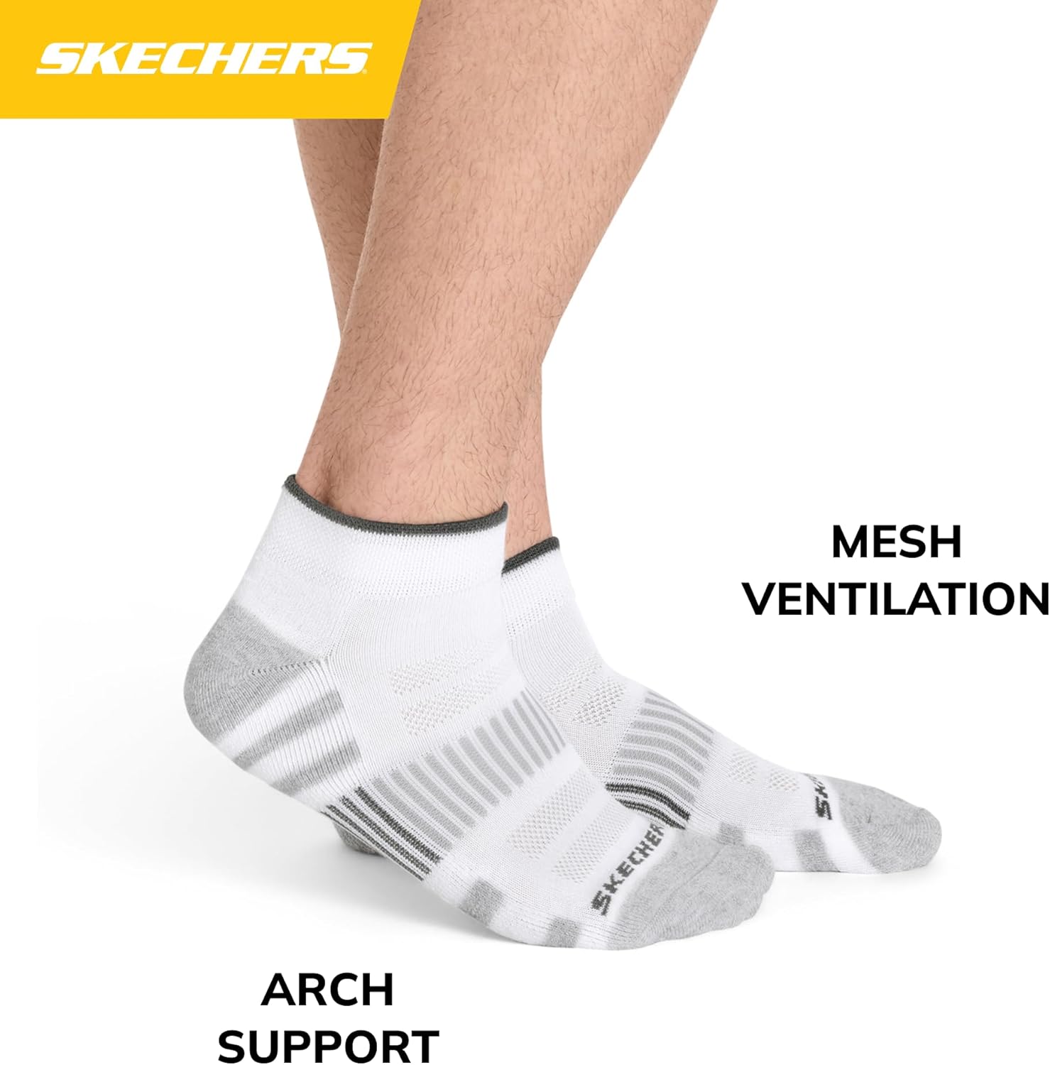 Skechers Men's Work Collection Quarter Crew Socks (8-Pack) - Image 2