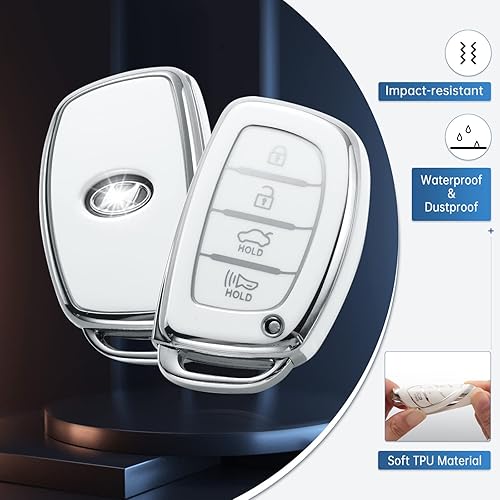 Miniatura 8 de YO&YOYE Funda para llavero Kia, funda de TPU suave para llave Kia Sedona Rio Optima Soul Sportage Sorento Carens Flip Key