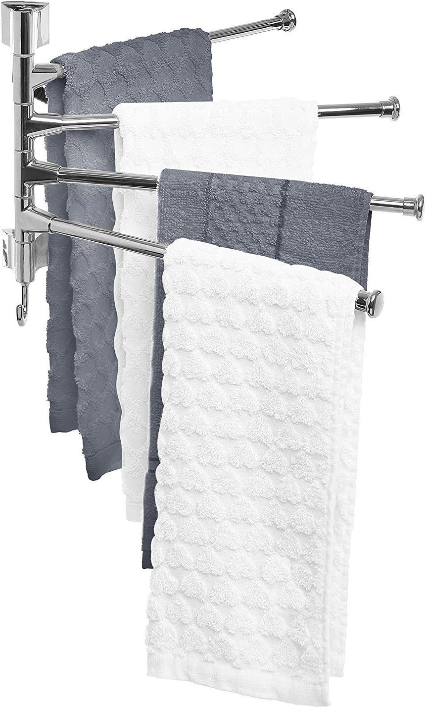 SIKAIQI Wall Mounted Stainless Steel Swivel Towel Bar/4