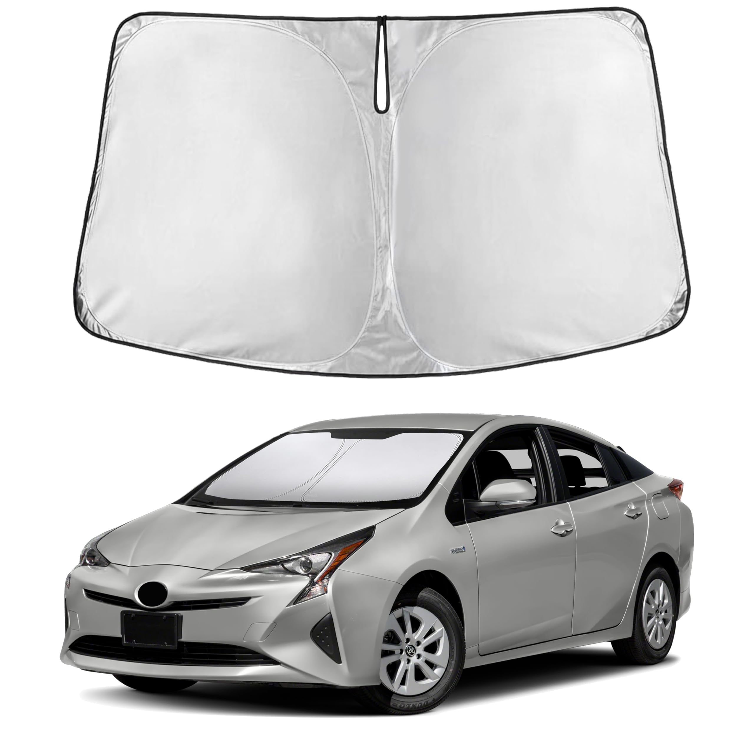 EcoNour Windshield Sunshade Compatible for Toyota Prius Hatchback 2016–2022