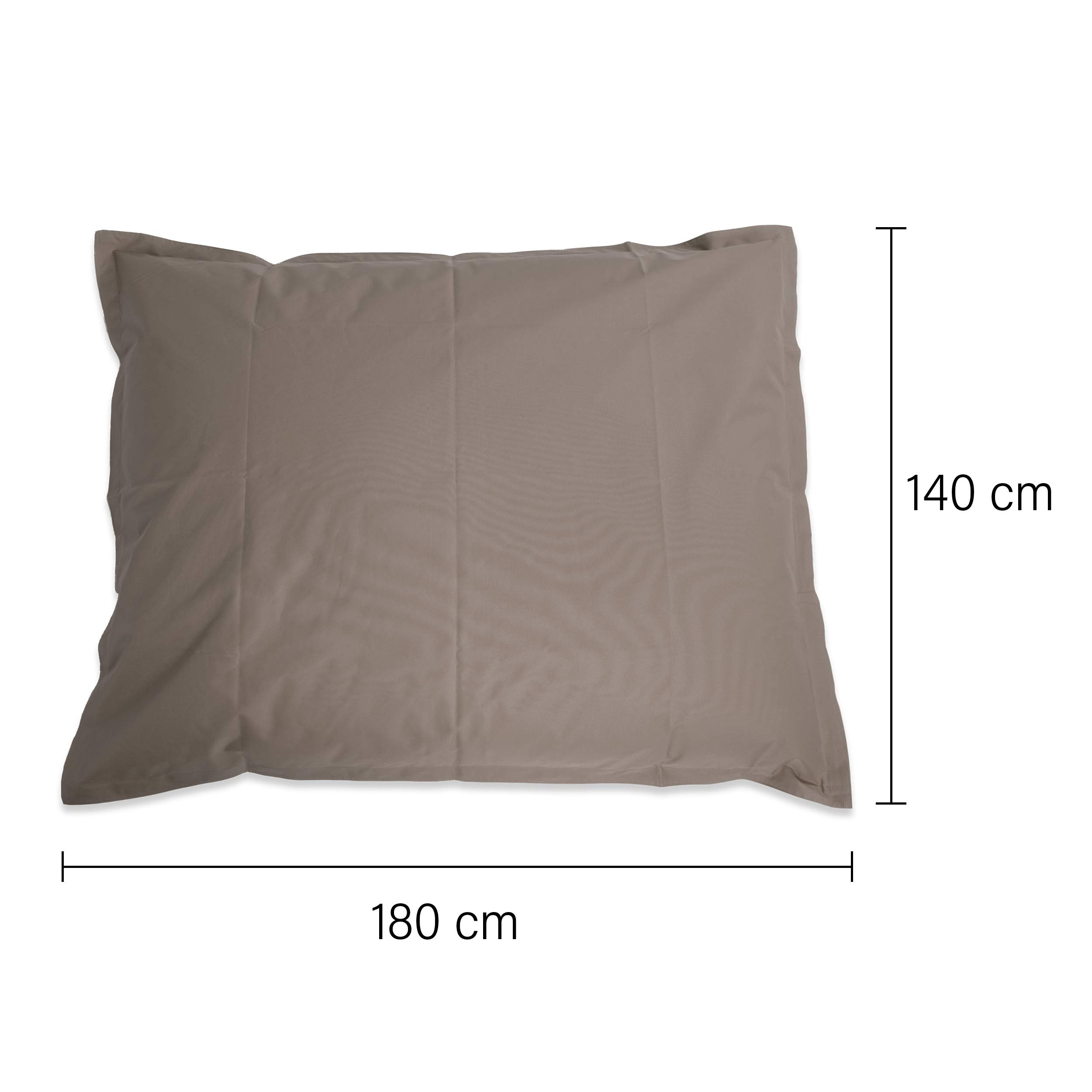 Green Bean Square XXL Riesensitzsackhülle 140x180 cm - PVC Bezug - Indoor und Outdoor Sitzsackhülle - Bean Bag Bezug - Sitzsackbezug ohne Füllung - Lounge Chair Hülle - abwaschbar - Khaki