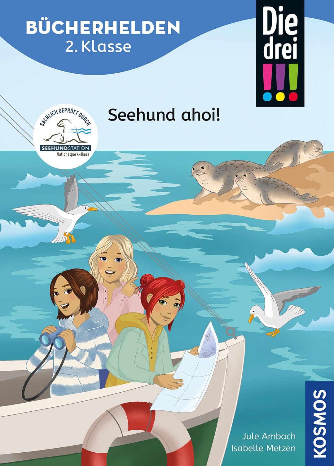 Die drei !!!, Bücherhelden 2. Klasse, Seehund ahoi!: Gut lesen können - Kinderbuch für Erstleser ab 7 Jahren - Spannende Detektivgeschichten mit Kim, Franzi und Marie