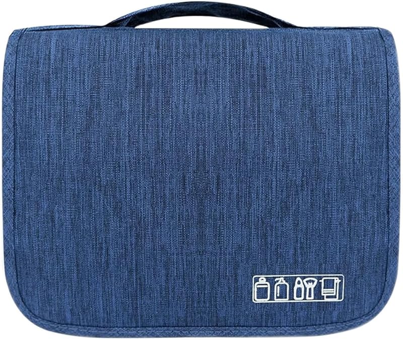 Necessaire Sechunk de Poliéster com Zíper, Alça e Gancho, Azul-marinho