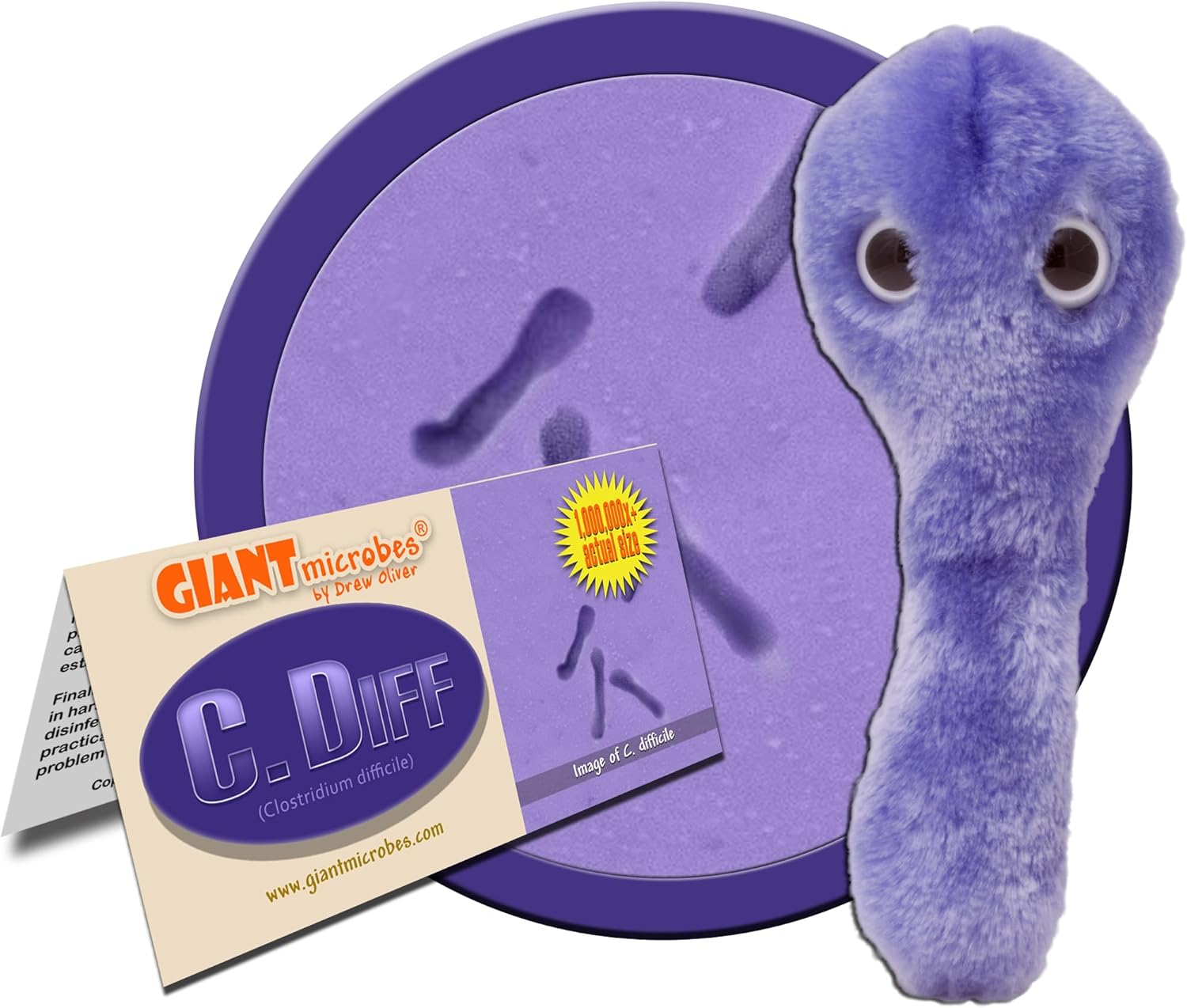 GIANT MICROBES C. Diff Plush, Public Health, Science Teacher Gifts, Pharmacists Gifts, Infectious Disease Doctor Gift, Nurse Practitioner