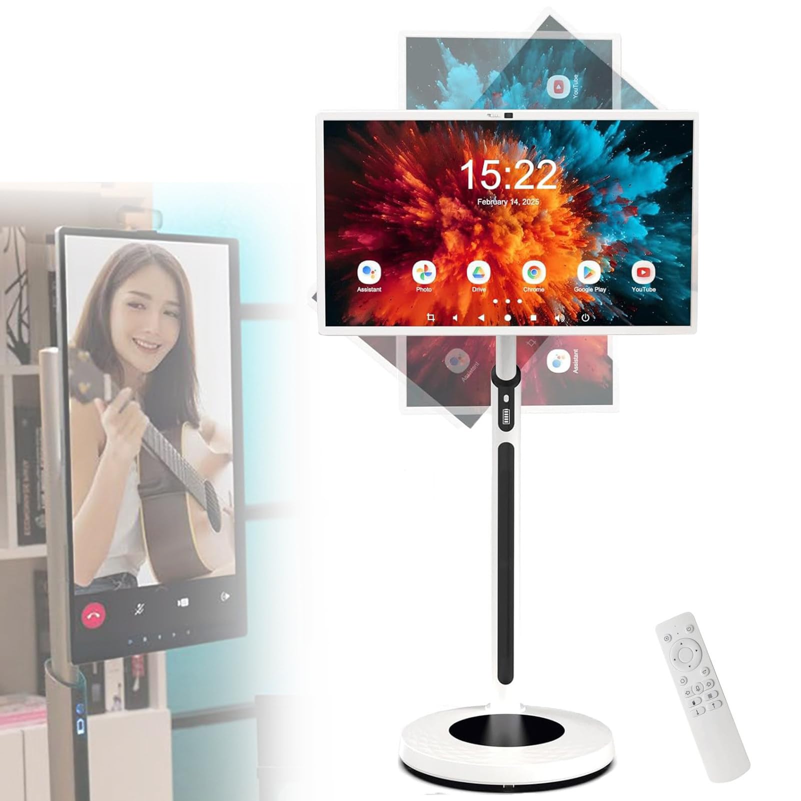 Smart TV Portatile da 32", Fotocamera Integrata da 13MP + Touchscreen HD, Sis-Tema Operativo Android, 8GB +128GB, per L'intrattenimento Domestico, I Viaggi, L'Ufficio