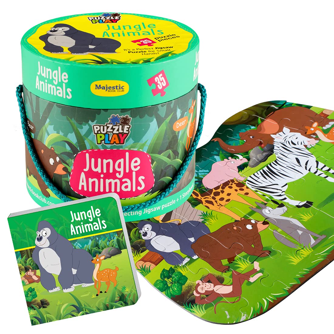 The Book Tree Jungle Animals Puzzles for Kids for Age 3+ I 35 Jigsaw Puzzle Pieces & 1 Storybook I Educational Toy for Chi... - Review, Price and Buying Guide