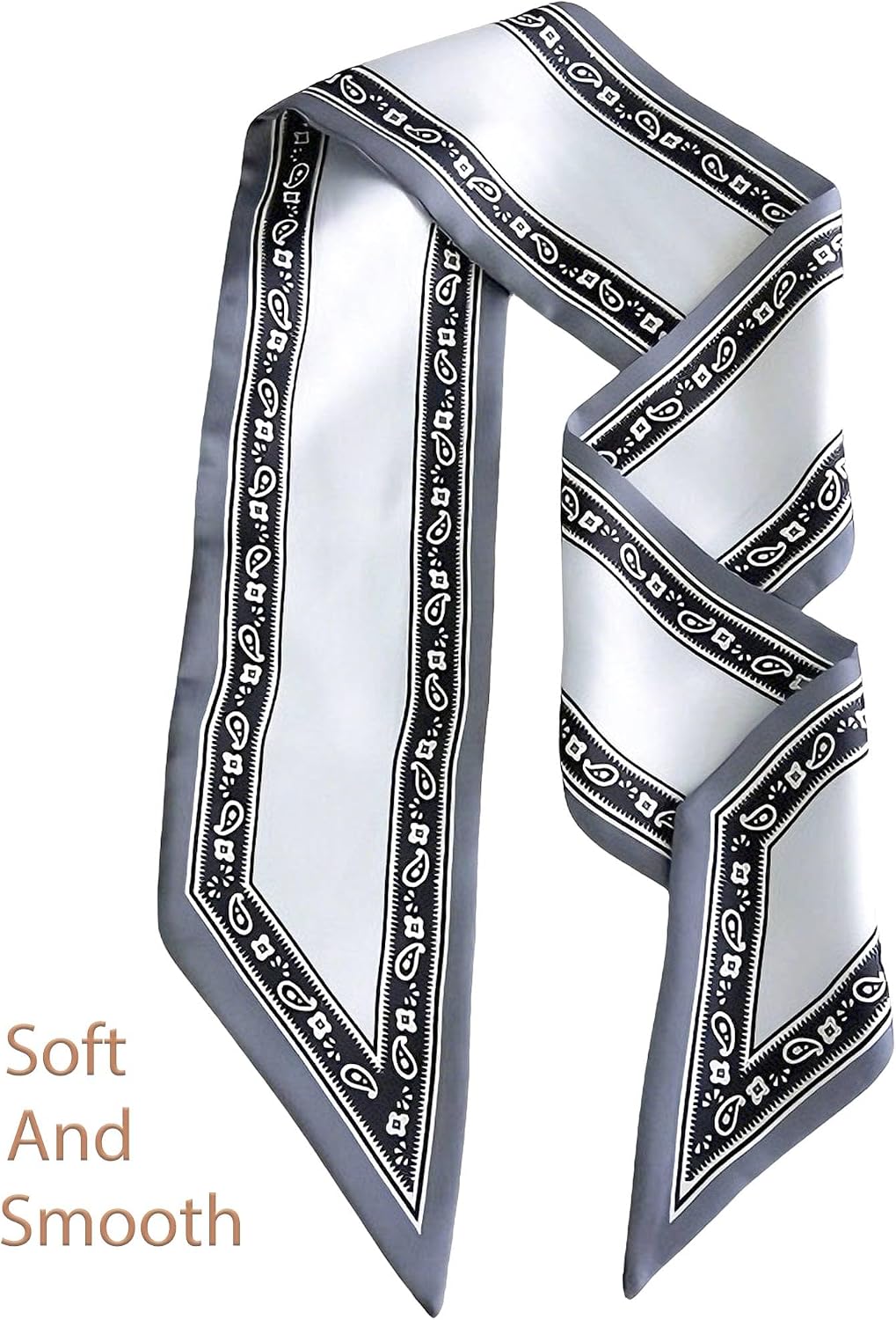 Silky Scarf for Women Soft Lightweight Long Head Scarves Fashion Accessory for Hair Neck Purse Scarfs Gift image 5