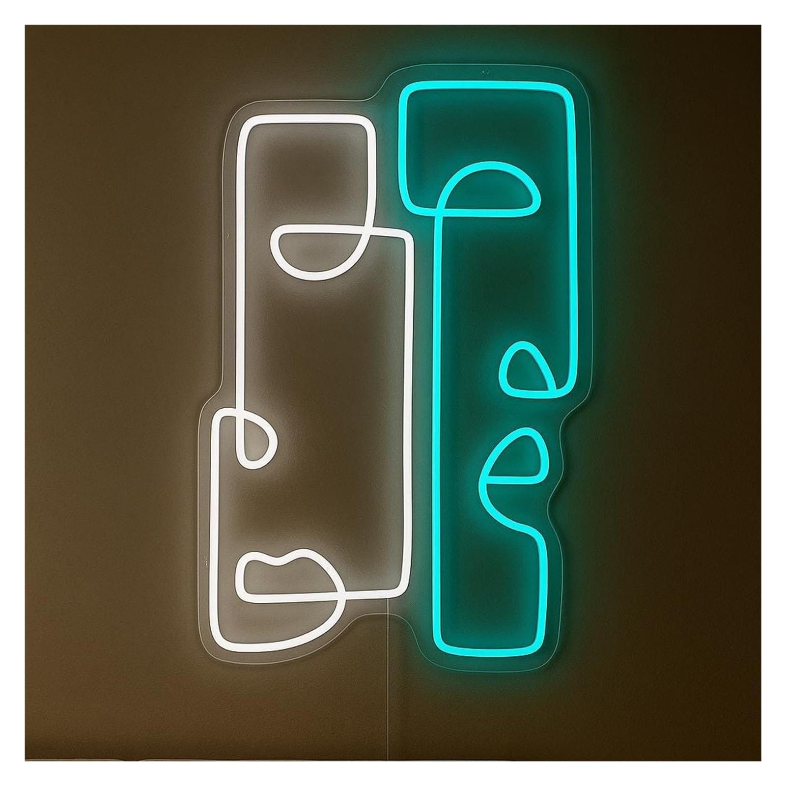 SHOUXI Sign Lamp Abstract Neon Sign, Suitable for Office Wall Decor with Dimmable 50cm