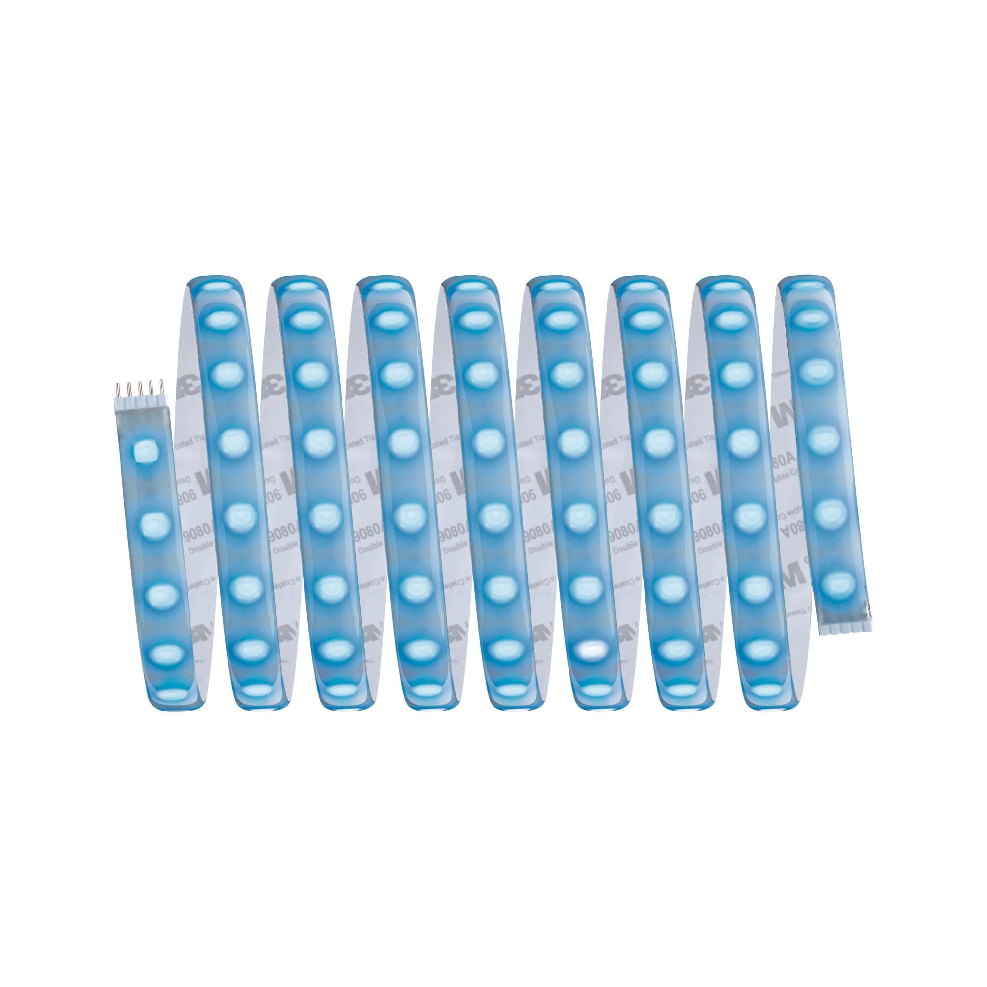 Paulmann 78884 LED Stripe MaxLED 500 Basisset Smart Home Zigbee IP44 3m incl. 1x23 W dimmbar RGBW Farbsteuerung Silber Kunststoff Lichtstreifen 3000 K