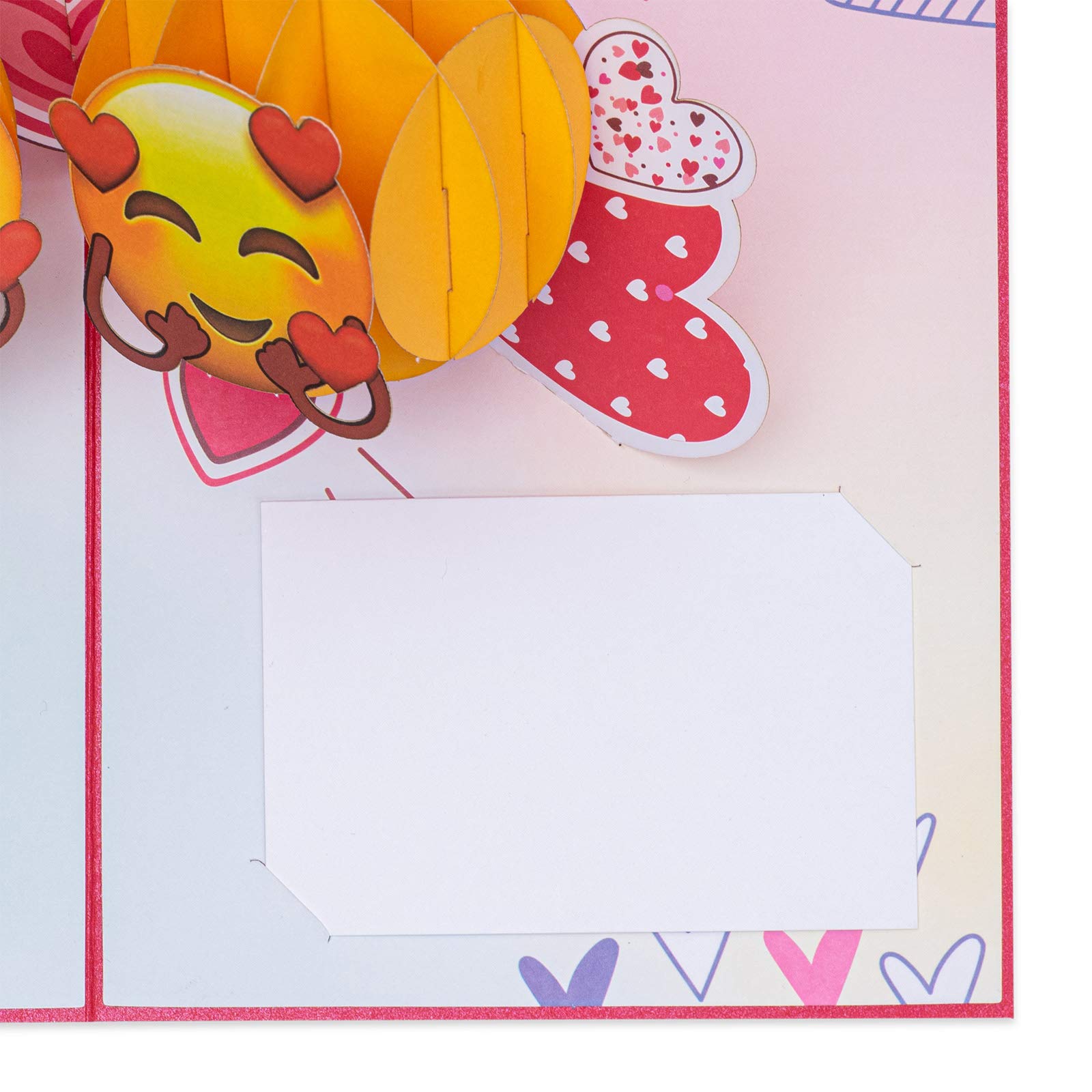 PaperLove - Tarjeta desplegable para el día de San Valentín, emojis de amor, tarjetas de felicitación 3D hechas a mano para el día de San Valentín, boda, aniversario, amor, romance, todas las