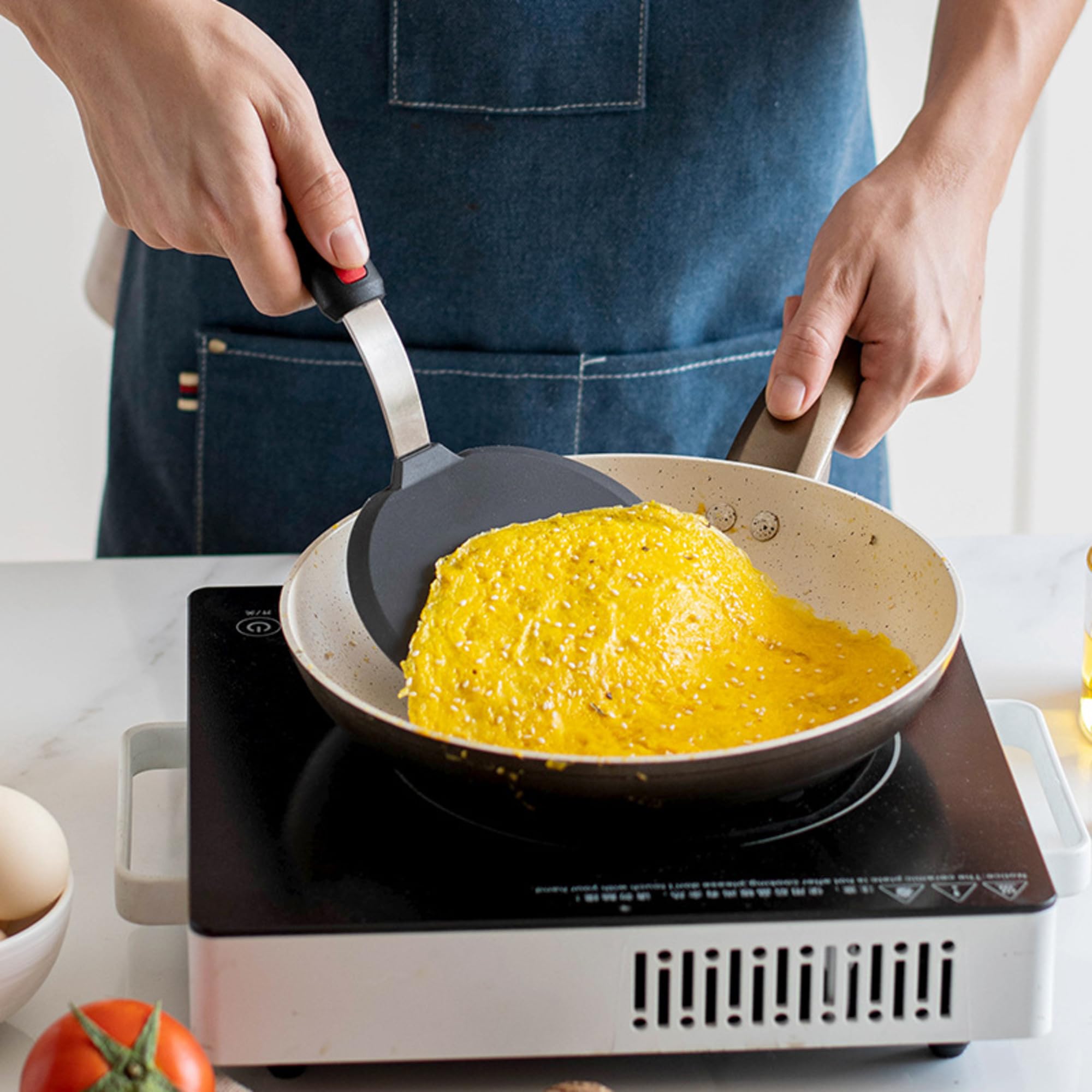 Juego de 5 espátulas de silicona para utensilios de cocina antiadherentes, resistentes al calor, para huevos, panqueques, aptos para lavavajillas