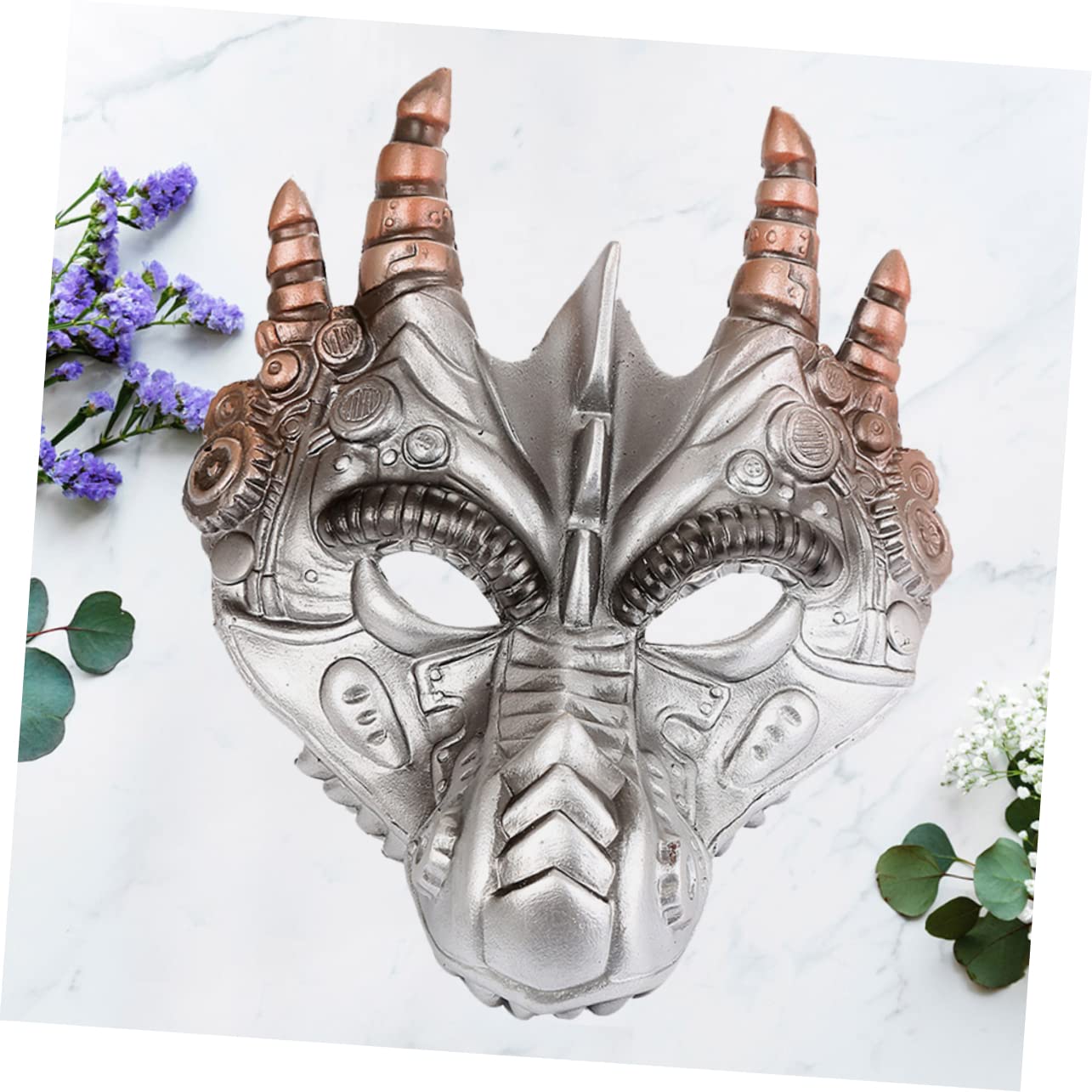 HANABASS 3 Maschera PU Stereoscopica per Costume Halloween e Feste Mascherate Accessorio Cosplay Unisex Vestibilità e Design Accattivante