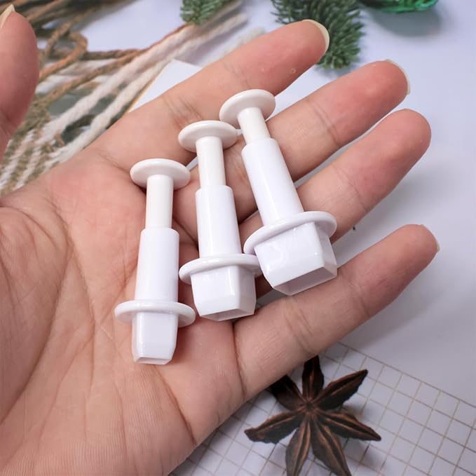 Molde de resorte cuadrado para decorar pasteles, 3 piezas de plástico miniatura 6
