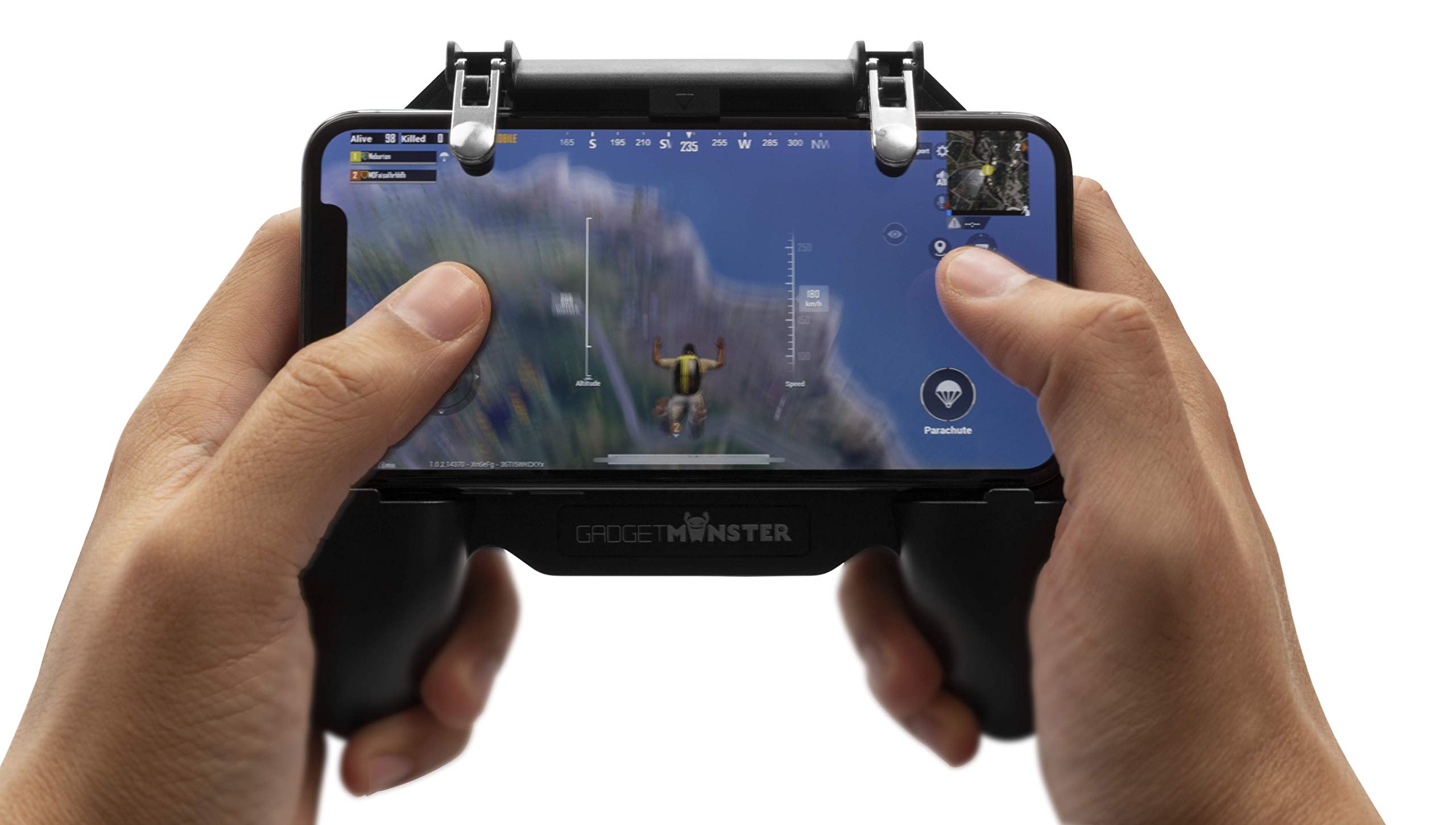 Contrôleur de Jeu Mobile pour Smartphones avec 2 Boutons de déclenchement, Support pour téléphone Portable, Manette de Jeu avec Ventilateur et Batterie Externe intégrée pour Smartphones