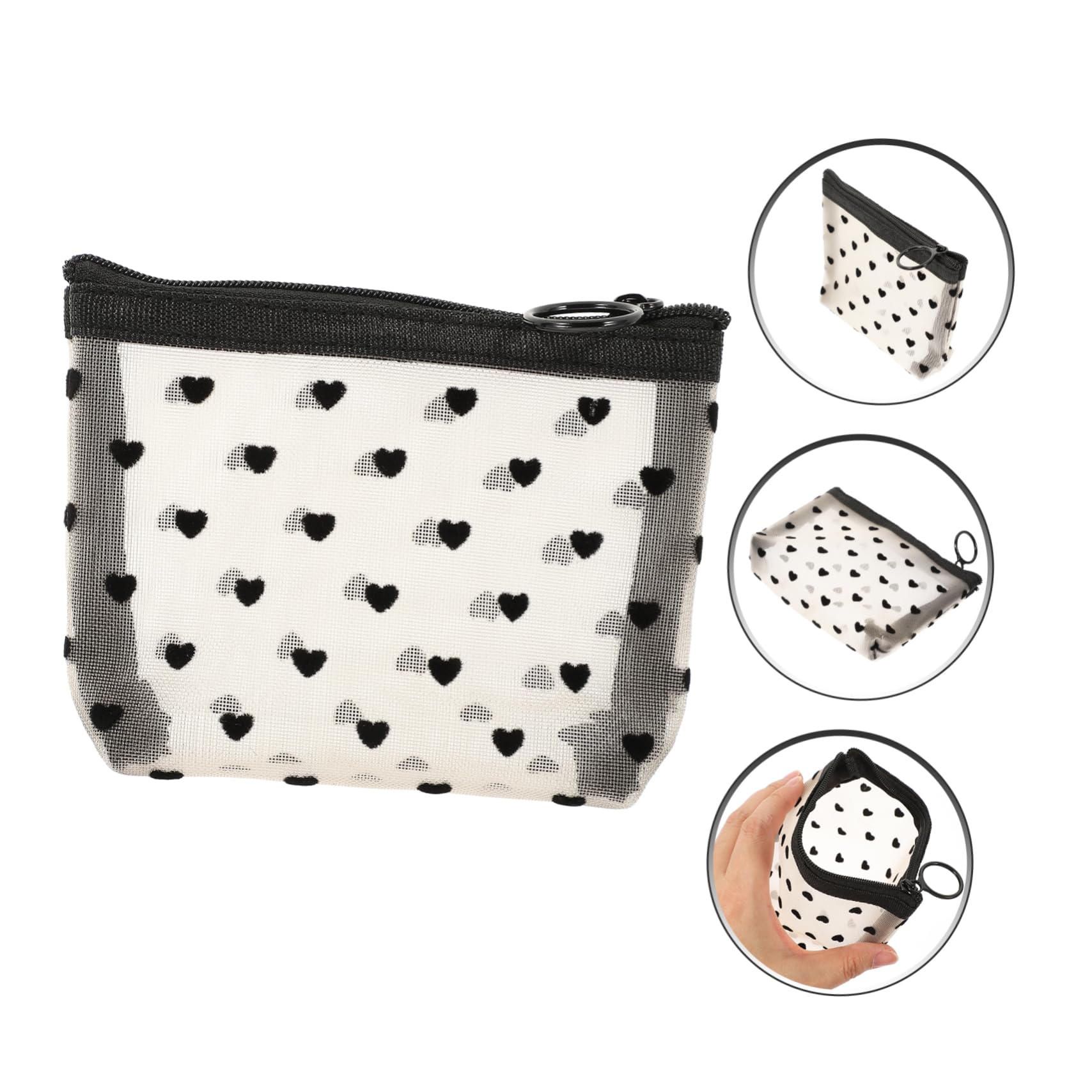 FOMIYES 5sätze Kosmetiktasche Aus Multifunktionale Reiseorganizer Leicht Tragbar Für Make-up Pflegeartikel Und Reisebedarf Mit Schwarzem Punktdesign