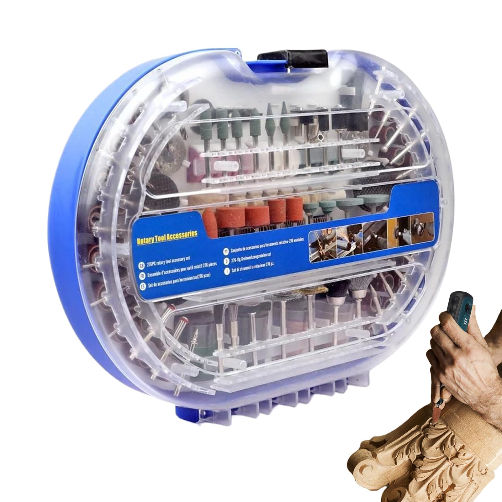 Kit de accesorios para herramienta rotativa 276 Piezas de Accesorios | Lijado con rotativa para Corte Fácil, Tallado, Pulido, Perforado, Grabado y Reparaciones del Hogar