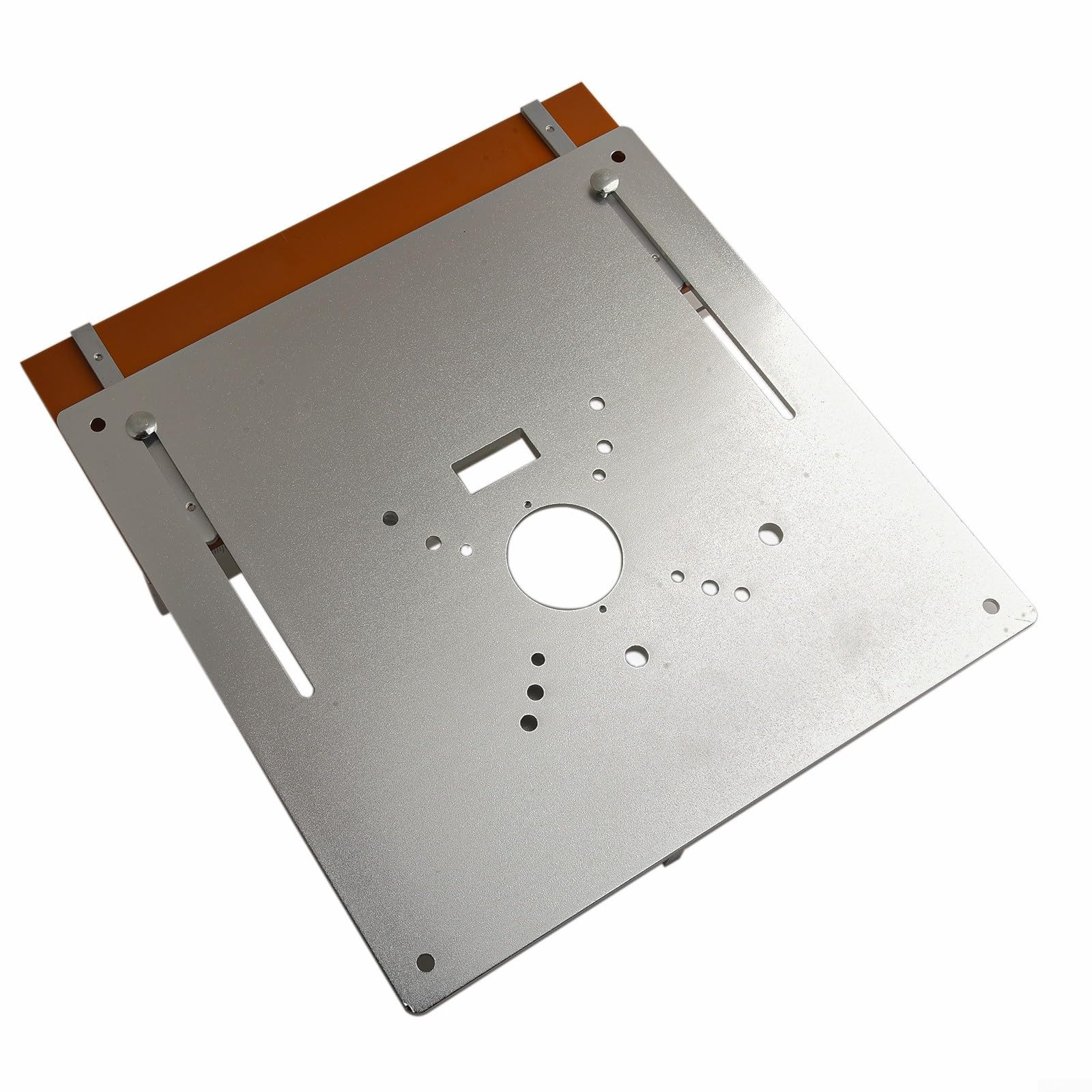 Kit Piastra di Inserimento per Tavolo Fresatrice in Alluminio, Set Tavola Ribaltabile per Fresatura Legno con Calibro Angolare, Accessorio per Lavorazione Legno per Banco Sega da Tavolo