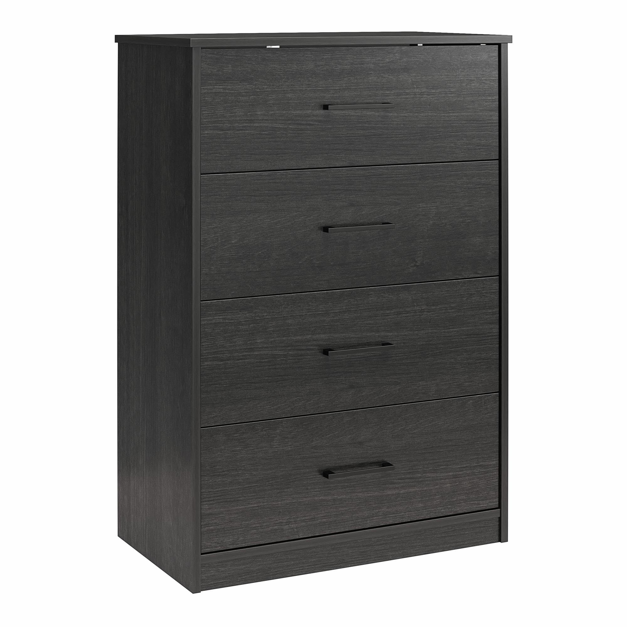 Dorel Home BrEZ Build Pearce Dresser with 4 drawers in Black Oak, 40x71x102cm (DxWxH)