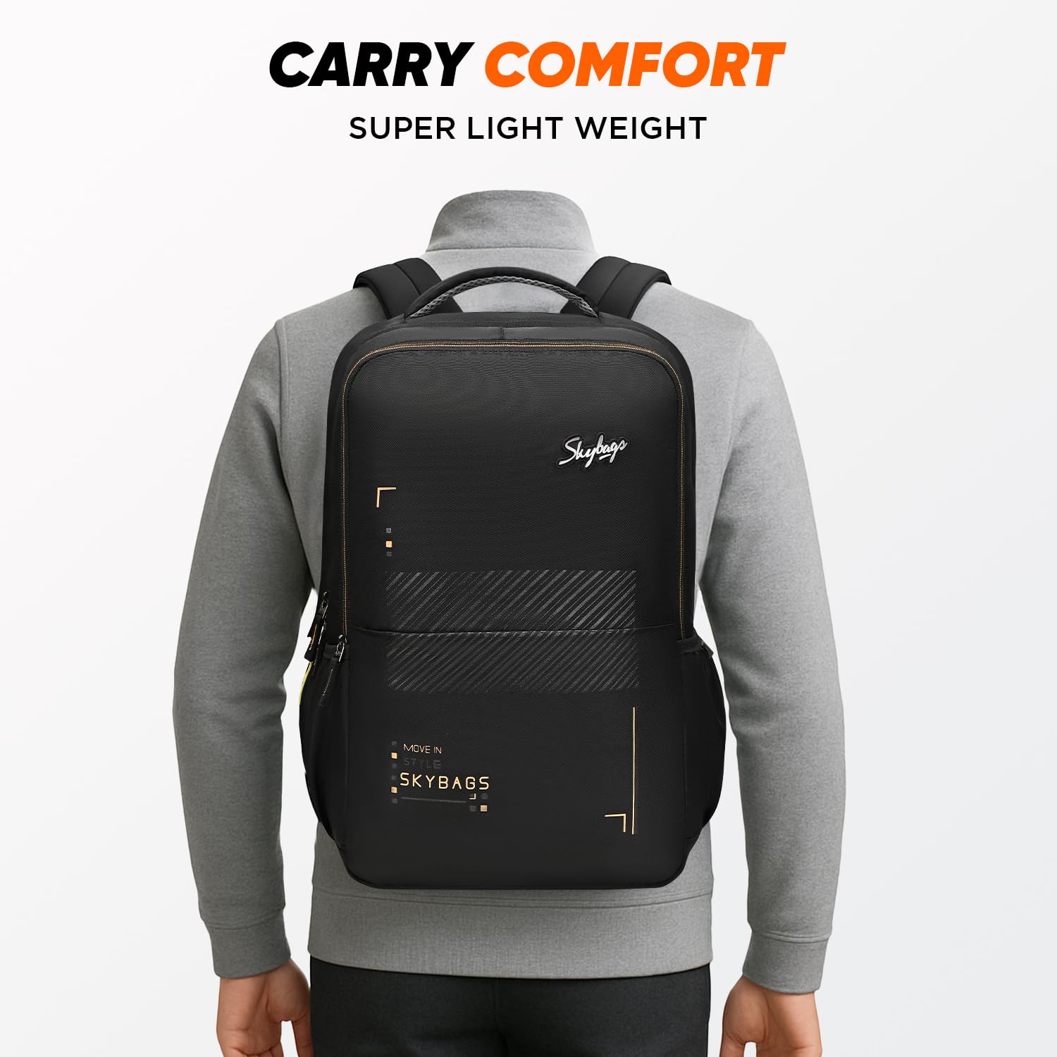 Skybags Propack 17 Inch Compatible Laptop Backpack 32L | 3 Compartments with Side Bottle Pockets | Air Mesh Back Panel | Front Pocket | Office & Travel Backpack for Men & Women 17 71SJFVu+56L. SL1500