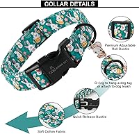 Vista 192 de Aring Pet Collar de algodón, ligero y ajustable, con hebilla de liberación rápida para perros pequeños, medianos y grandes, para cachorros, XS