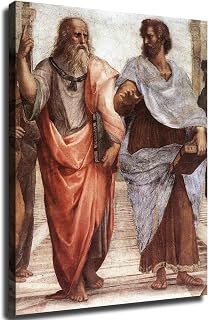 Plato (left) and Aristotle In Raphael's 1509 Fresco, The School of Athens Poster Poster Wall Art for Living Room Bedroom Wall Art Printins Wall Decor (8x12inch-No Framed)